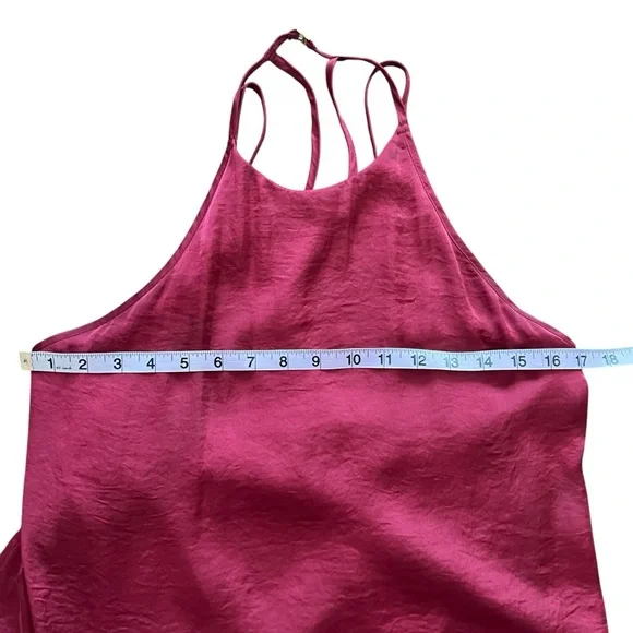 Show Me Your MuMu | Mini Red Cocktail Strappy Satin Dress | M - Picture 13 of 14